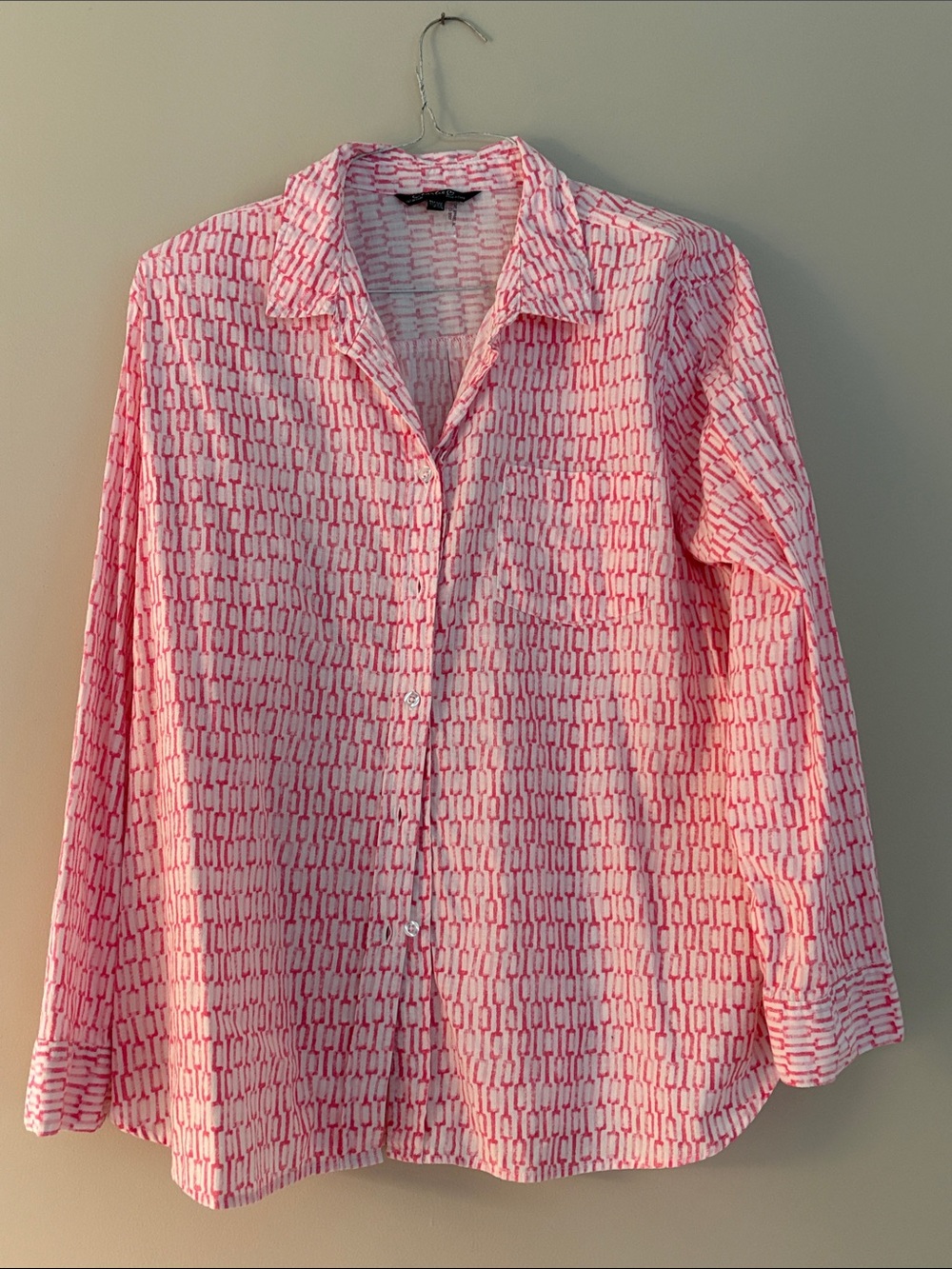 CHARLIE B Pink Geometric Button-Down Shirt